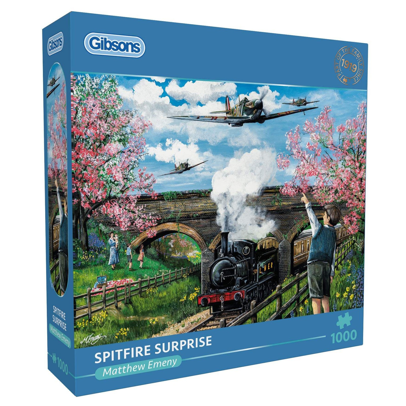 Gibsons Spitfire Surprise 1000 Piece Jigsaw Puzzle for Adults Aviation & Railway