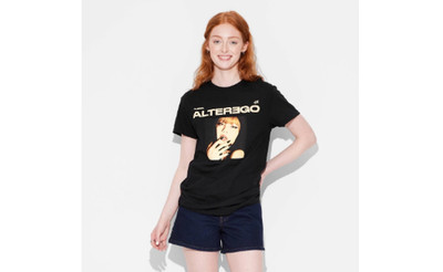 Women's Lisa Alter Ego Short Sleeve Oversized Graphic T-Shirt - Black
