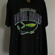 Vtg Tampa Bay Devil Rays Baseball logo short sleeve shirt KV41807