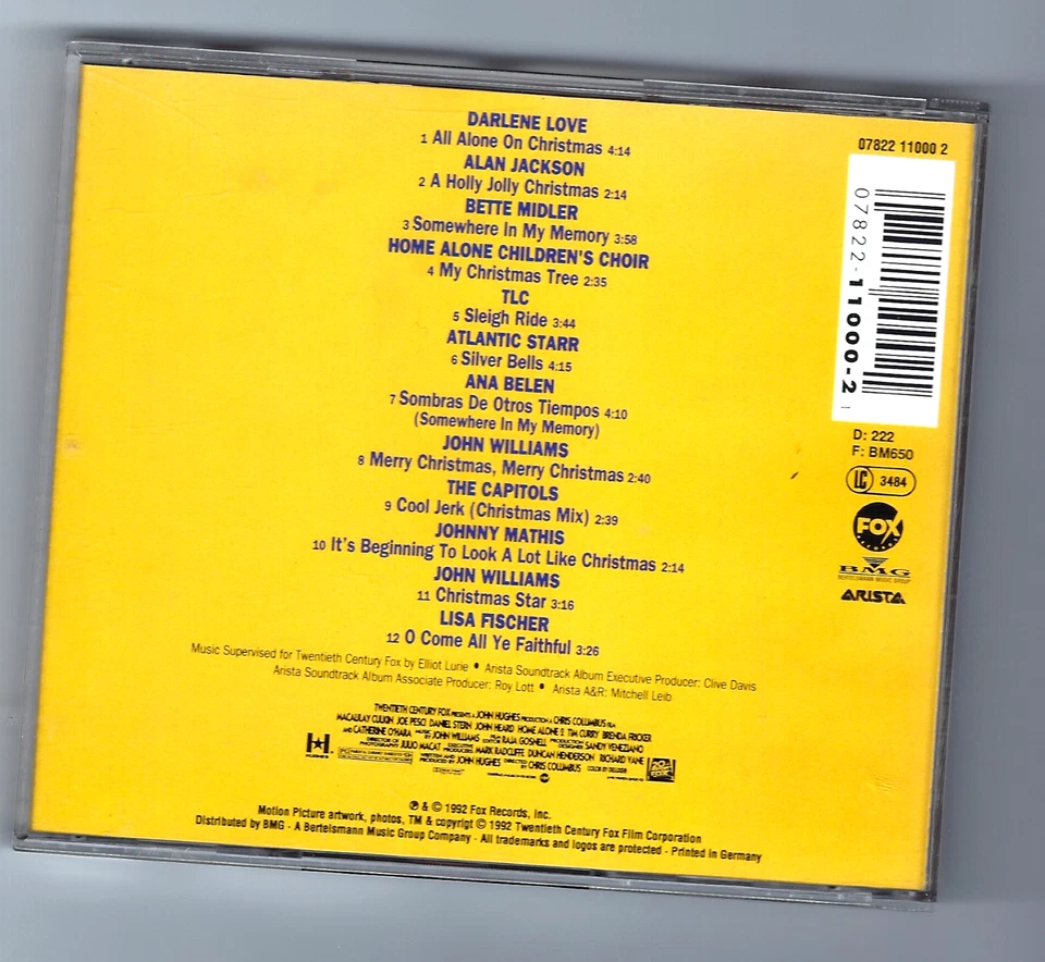 Home Alone 2 Lost In New York - CD Original Soundtrack Album 1992 Fox Records - Bild 2 von 2