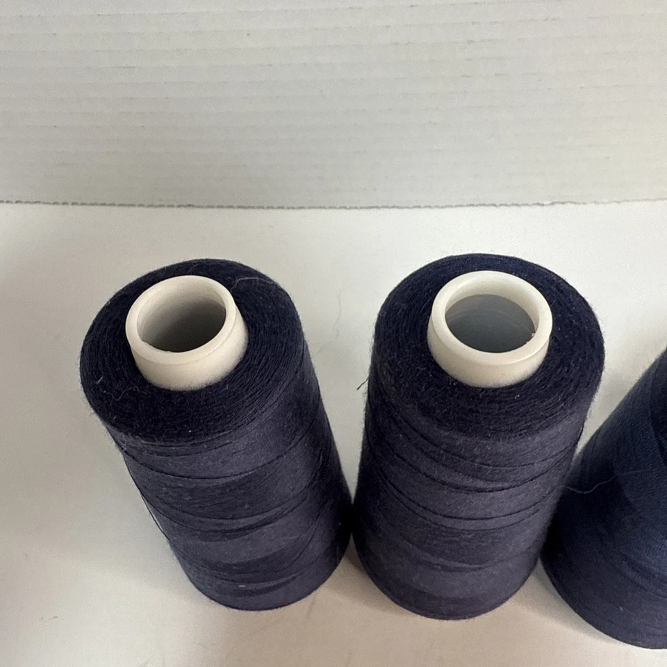 4 Talon SureLock Overlock Navy Blue Thread 100% Spun Polyester 3000 Yds Each - Image 3 of 4