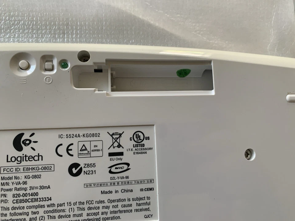 Logitech Nintendo Wii беспроводная беспроводная клавиатура с ключом - проверено и работает - Изображение 4 из 4