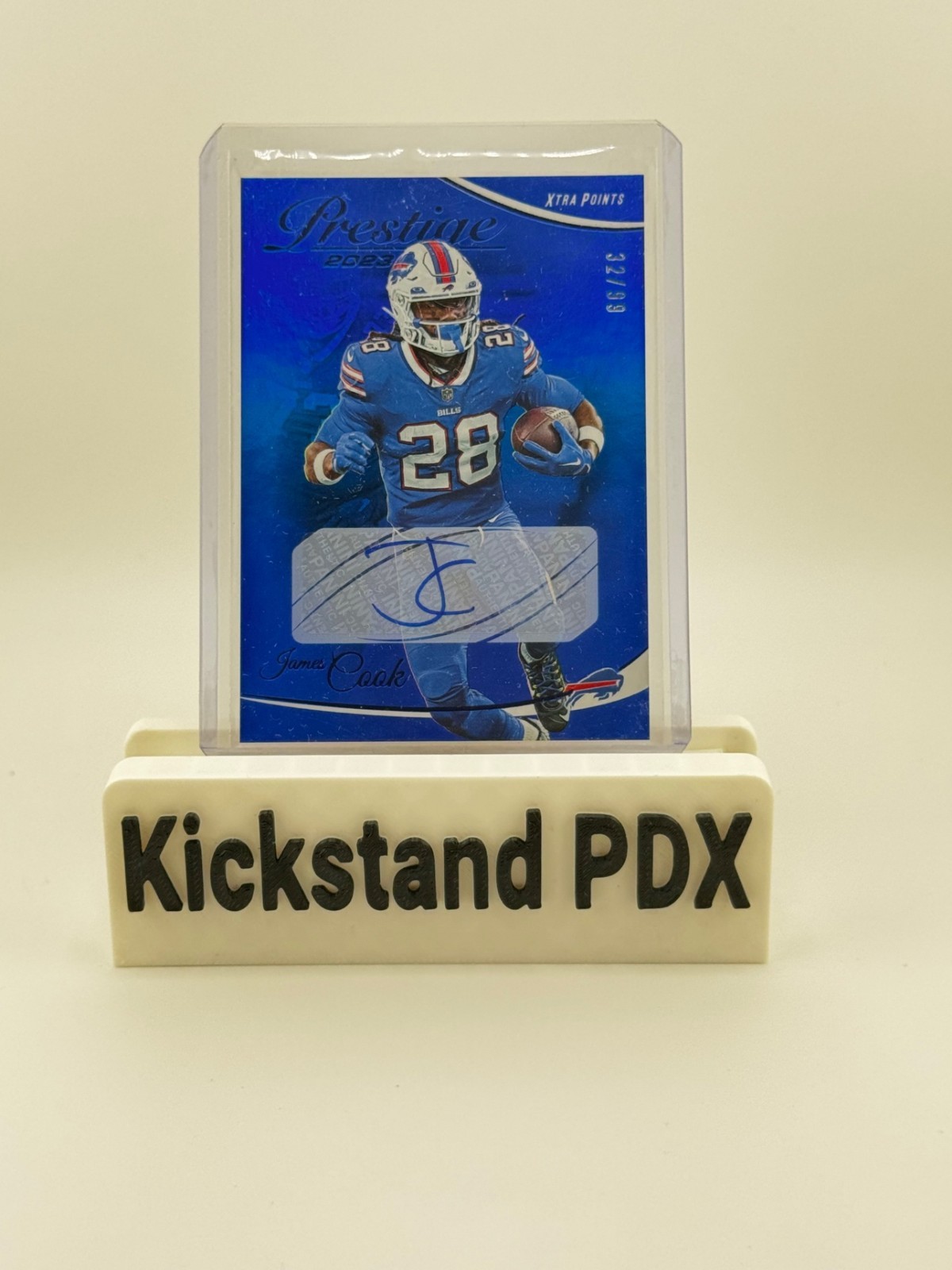 2023 Panini Prestige James Cook Xtra Points Signatures Premium Blue Auto /99 Bil