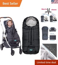 Winter Stroller Bunting Bag, Waterproof  Warm, Grey