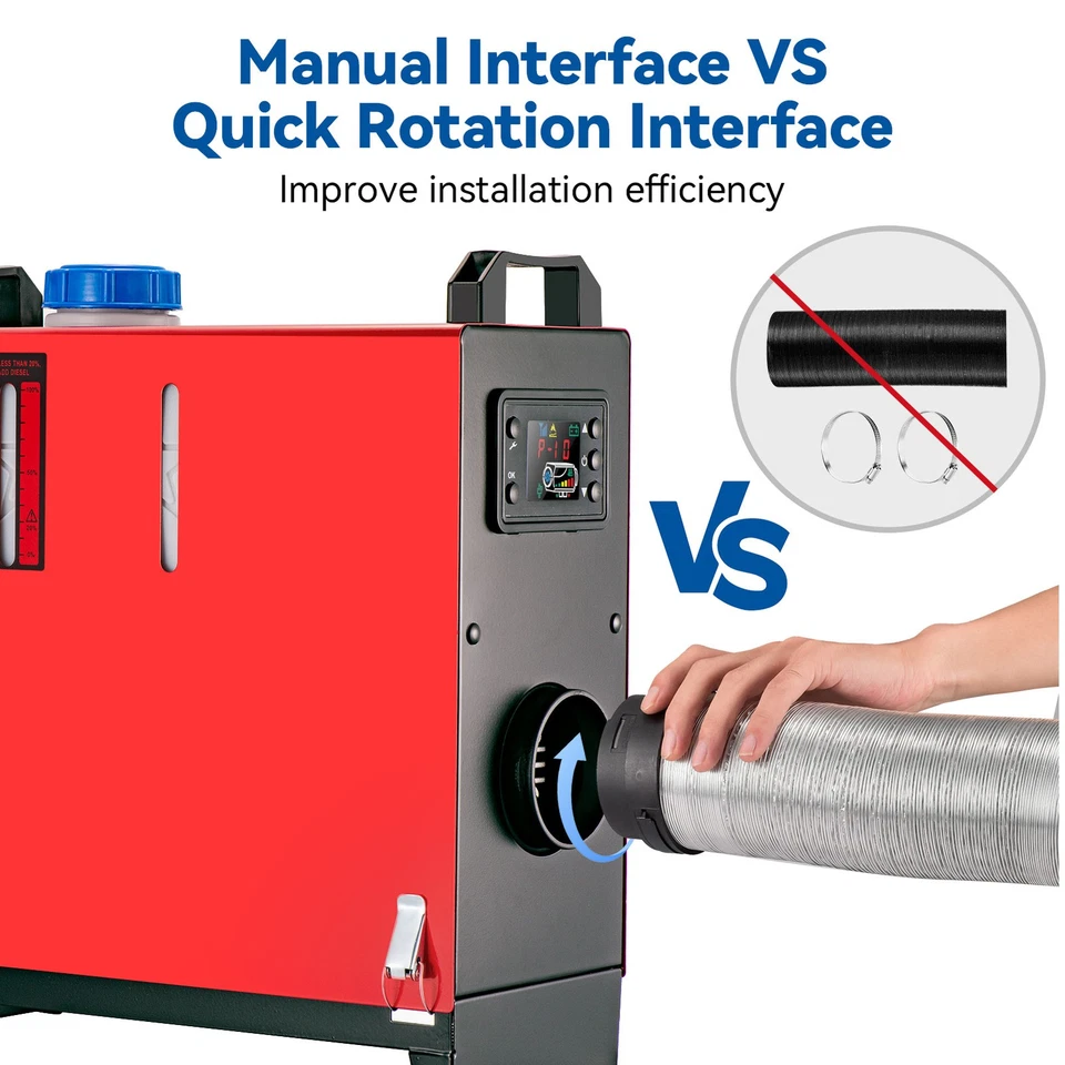 Calefacción diésel 8KW 12V 24V calefacción auxiliar calefacción de aire Air Heater para turismos camiones Rv - Imagen 2 de 4