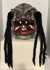 Alien vs Predator Mask w/ Dreads Halloween Cosplay Costume Full Face Mask Adult