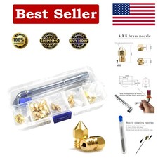 High-Performance MK8 Nozzle Set: 24 Brass Nozzles for 3D Printing Excellence