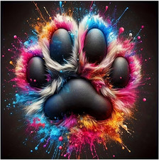 Cat Diamond Art Kits for Adults, Animal Diamond Painting Kits for Beginner, 5D D