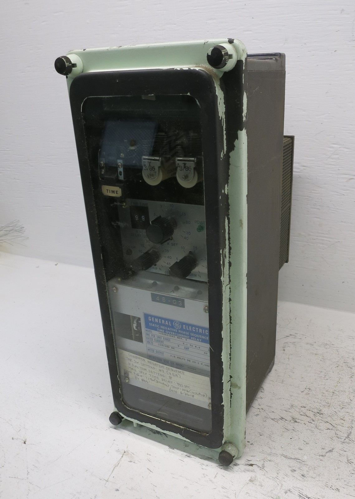 GE 12SGC21B4A Rev B Static Negative Phase Sequence Time Overcurrent Relay 5A