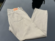 Levi 505 Jeans Straight Leg Waist Size 38in Inside Leg 32in 100% Cotton in Khaki
