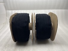 Lot of 2 Rip-Tie Cable Tie Roll, Estimated ~250ft L, Black Nylon Polyethylene