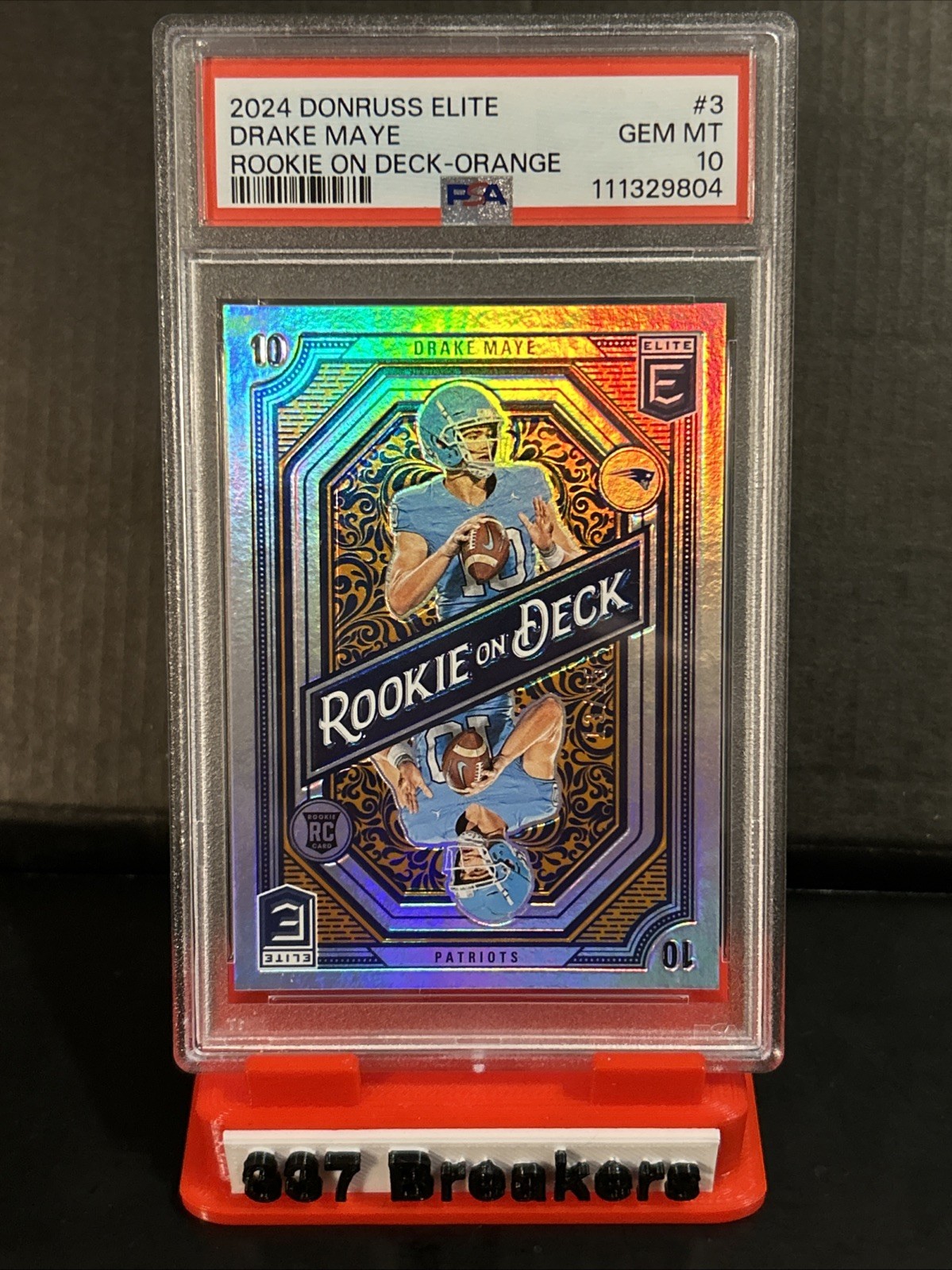 Drake Maye Panini Donruss Elite Rookie on Deck #3 Orange