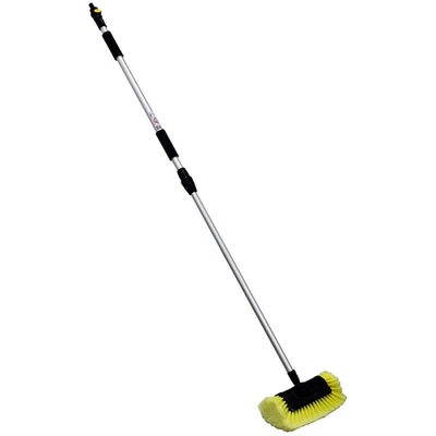 Balai brosse de lavage télescopique avec raccord tuyau - Longueur 1.70 mètres - Photo 1/4
