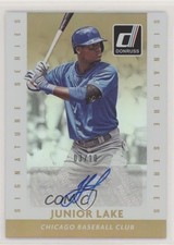 2015 Panini Donruss Signature Series Gold 3/10 Junior Lake #61 Auto 0b2