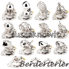 Heavy Chastity Cage & Ball Stretch Ring Stainless Steel Scrotum Ball Stretcher