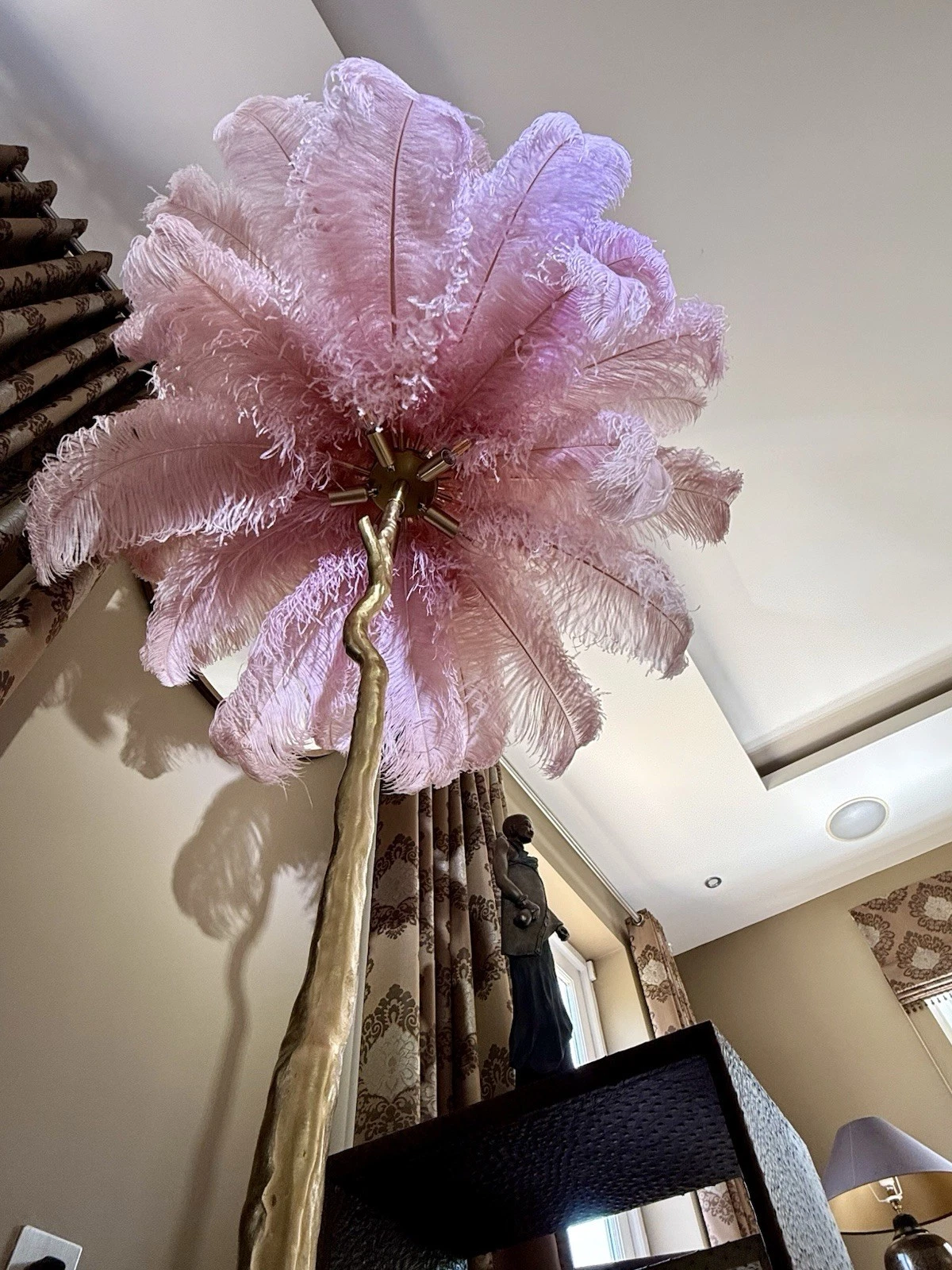 Gallery image 11 for Ostrich Feather Burlesque Floor Lamp With Brass Stand RRP £1,276