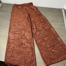 Zara Pants Women s Small Textured Wide Leg Culotte High Waist Stretch Pull On