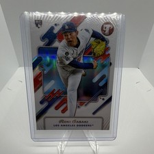 Topps 2025 Roki Sasaki #100 Rookie Refractor Los Angeles Dodgers Card