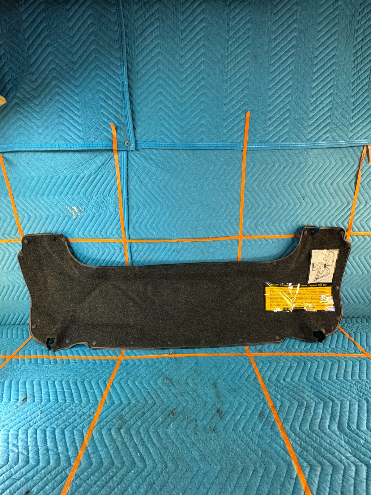 1989–1991 CHRYSLER TC MASERATI  Convertible Top Compartment Lid Inner Trim OEM