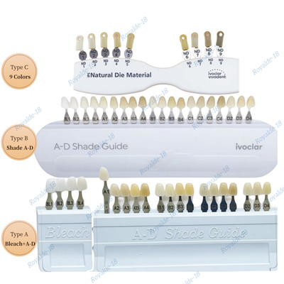 Guide D'ombrage Dentaire Ivoclar Vivadent A-D 20 IPS Natural Die ND 1-9 - Pour Blanchiment