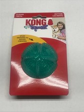 KONG Dental Squeezz Ball MEDIUM Treat Stuffable Teeth Cleaning Dog Chew Toy 2.5"