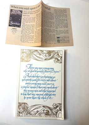 Stardust: A Novel by Neil Gaiman Paperback 1999 ARC Advanced Copy Preview