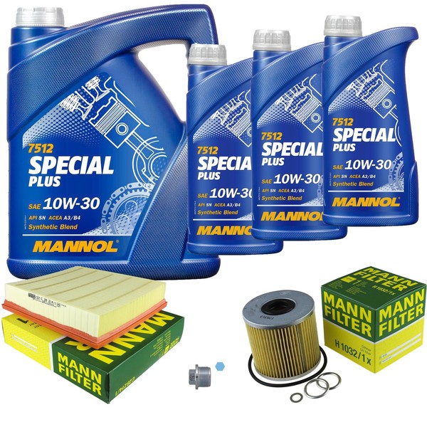 Inspektionspaket 8L Mannol Special Plus 10W-30 FüR Audi A8 4.2 Quattro 3.7 S8-image