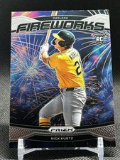 2025 Prizm Baseball Fireworks Nick Kurtz #23 Athletics RC Rookie 🔥⚾️🔥