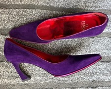 FENDI FFreedom purple suede pumps Sz 9 1/2 Made In Italy