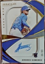 ⚾️ 2021 ANDRES GIMENEZ Panini Immaculate Shadowbox ROOKIE /99 🔥 METS Guardians