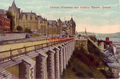 CHATEAU FRONTENAC AND DUFFERIN TERRACE, QUEBEC, CANADA Valentine & Sons Publ