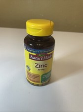 Nature Made Zinc 30mg Tablets Antioxidant Immune Support 100ct exp: 08/2027
