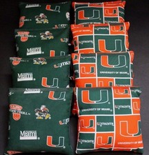 University of Miami Hurricanes 8 Cornhole Bean Bags ACA Regulation