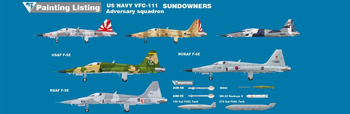 Storm Factory 1/32 F-5N/E TigerII US NAVY VFC-111 Sundowners Storm Factory 1/32 F-5N/E TigerII US NAVY VFC-111 Sundowners