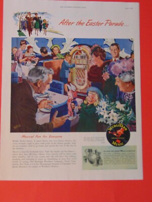 1947 WURLITZER JUKEBOX Party After The Easter Parade photo art print ad