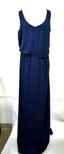Show Me Your Mumu Womens Navy Blue V-Neck Kendall Blouson A-Line Gown XL