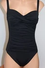 NWT La Blanca Swimsuit Bikini 1 one piece plus Sz 6 Black