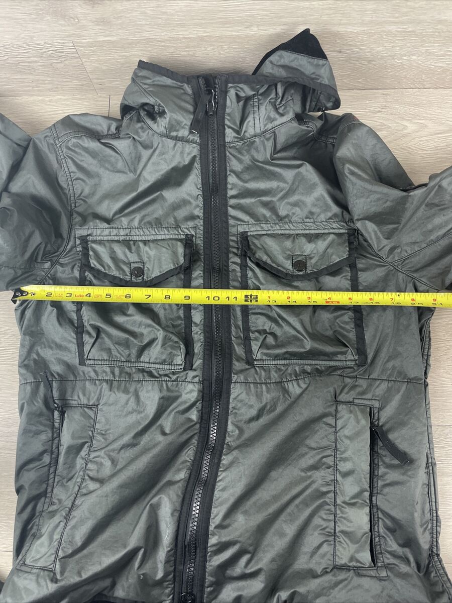 Stone Island Lamy Flock Jacket Size Medium Black Gray Nylon Stone Island Lamy Flock Jacket Size Medium Black Gray Nylon