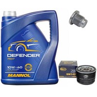 MotoröL Set 10W-40 5 Liter + ÖLfilter + ÖLablassschraube FüR Dacia Renault Clio