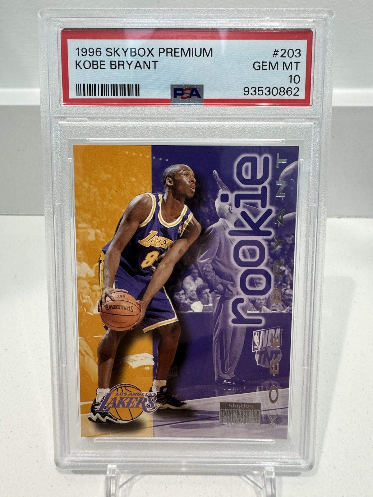 PSA9 1996-97 Skybox Premium #203 Kobe Bryant Rookie Lakers MT