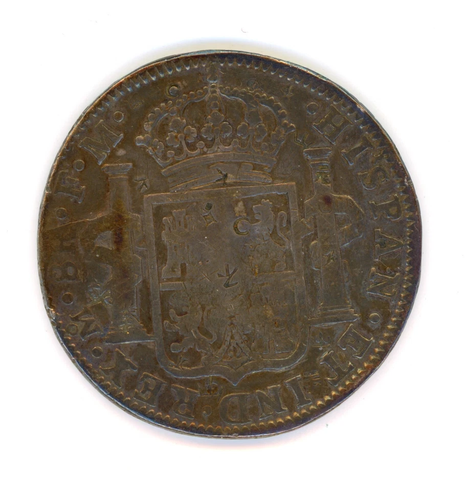 España España México Colonial 1793 F M 8 REALES chuletas chinas KM 109 F Foto 2 de 2