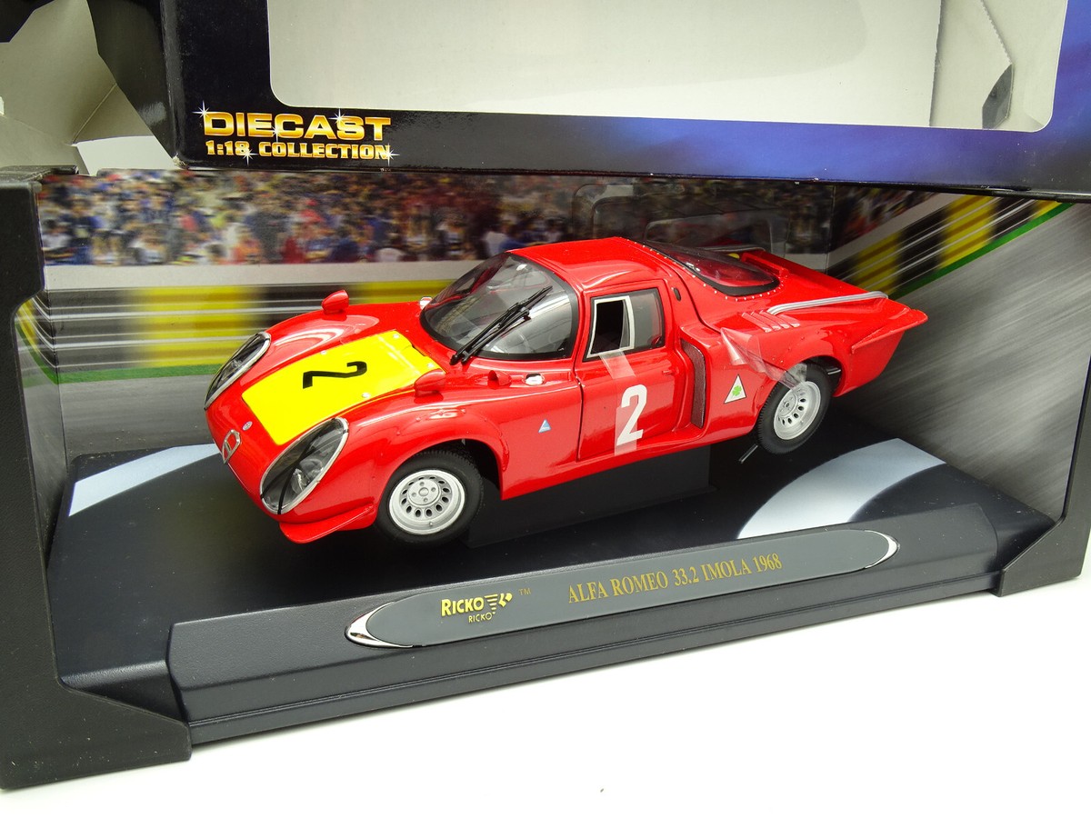 ミニカー Ricko 1/18 Alfa Romeo 33.2 Daytona Ricko 1/18 - Alfa Romeo 33.2 N°2 Imola 1968 | eBay