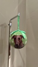 Greyhound Christmas Ornament Shatter Proof Ball Easy To Personalize