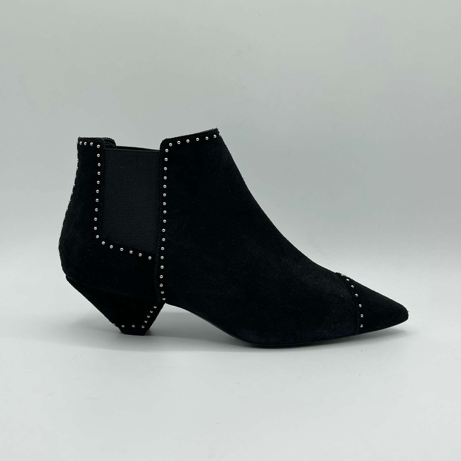 $1195 Saint Laurent Stivaletti donna pelle scamosciata nera borchie 36 US 6 532460 1000