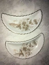 2 Unbranded Bone Dishes Beautiful Transferware