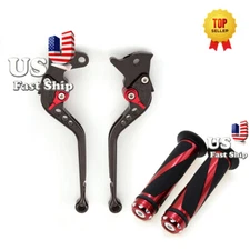 FXCNC BLACK Long Brake Clutch Lever w/Grip For CBR1000RR/FIREBLADE/SP 08 2009-16