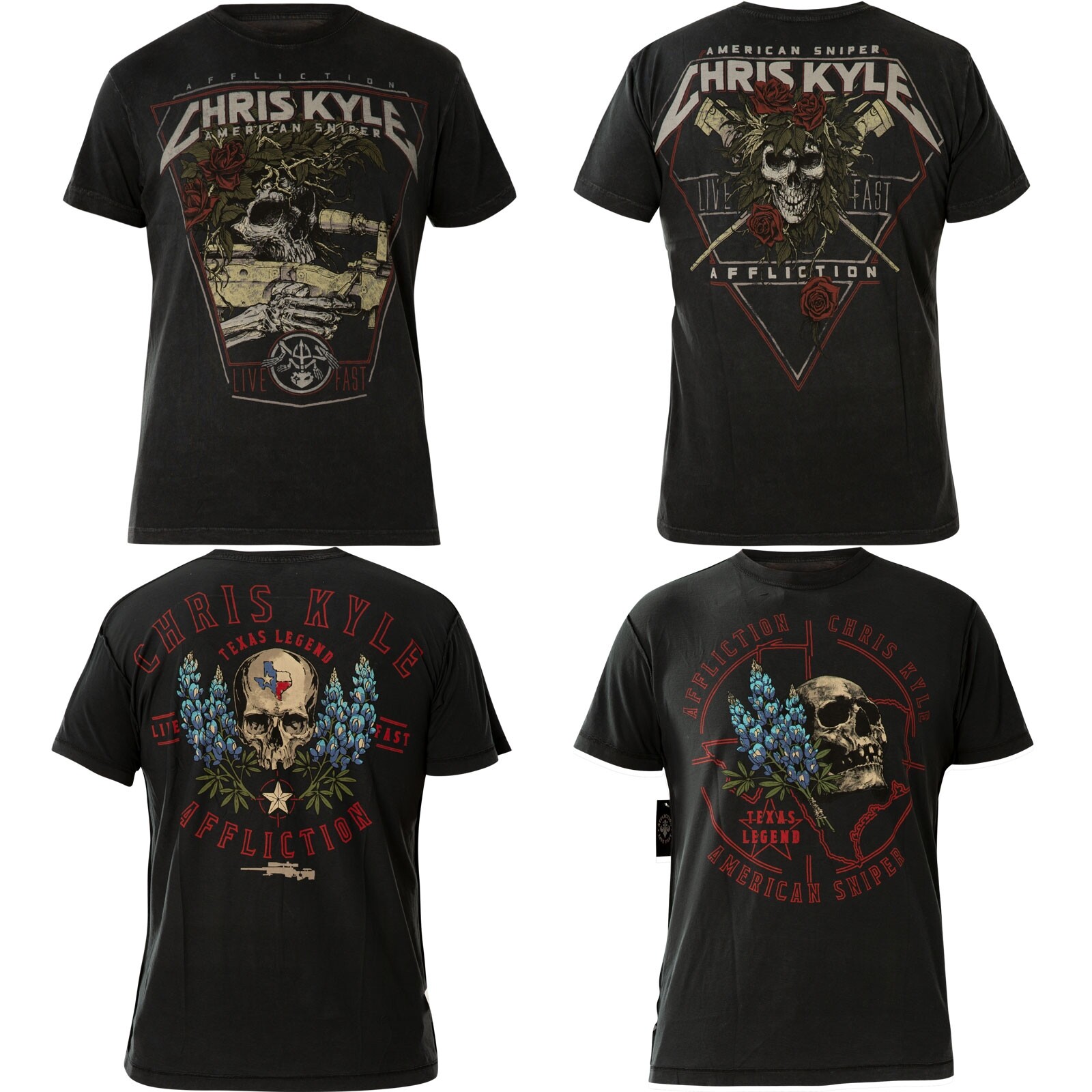 Футболка AFFLICTION Футболки CK Invisible Soul Rev. Schwarz