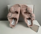$180 Papillio Birkenstock Arizona Buckle Shearling Pink Slide Sandal Sz 37 6 6.5 — photo 2