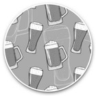 2 x Vinyl Stickers 20cm (bw) - Beer Glasses Pub Home Bar  #38800