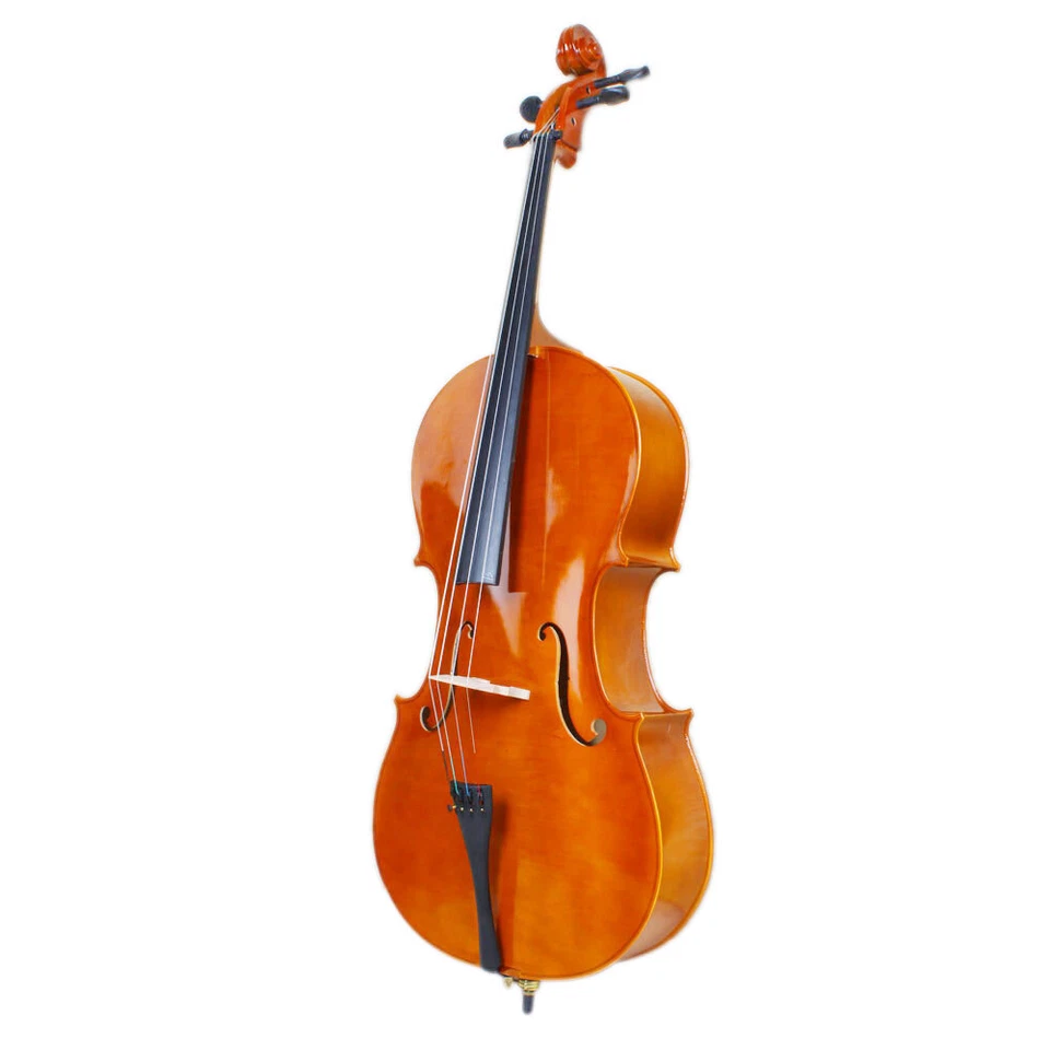 4/4 Full Size Wood Cello with Bag Bow Rosin Bridge for Adults Beginners Natural - Image 4 of 4